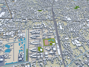 Nonthaburi city Thailand 15km Modelo 3D