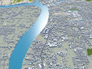 Nonthaburi city Thailand 15km Modelo 3D