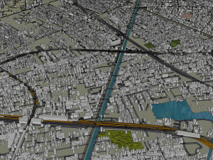Nonthaburi city Thailand 15km Modelo 3D