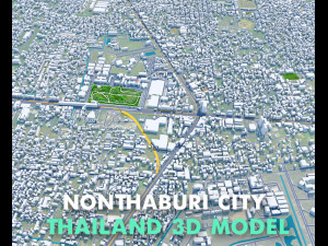 Nonthaburi city Thailand 15km Modelo 3D