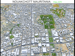 Nouakchott city Mauritania 25km 3D Model