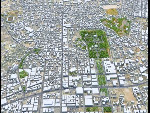 Nouakchott city Mauritania 25km 3D Model