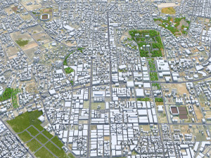 Nouakchott city Mauritania 25km 3D Model