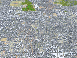 Nouakchott city Mauritania 25km 3D Model
