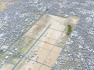 Nouakchott city Mauritania 25km 3D Model