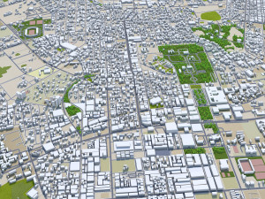 Nouakchott city Mauritania 25km 3D Model