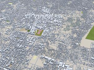 Nouakchott city Mauritania 25km 3D Model