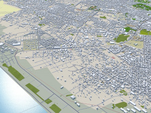 Nouakchott city Mauritania 25km 3D Model