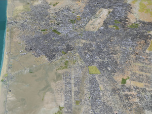 Nouakchott city Mauritania 25km 3D Model