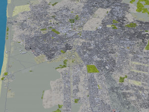 Nouakchott city Mauritania 25km 3D Model