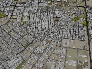 Nouakchott city Mauritania 25km 3D Model