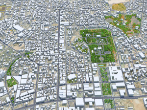 Nouakchott city Mauritania 25km 3D Model