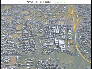 Nyala city Sudan 25km 3D Model