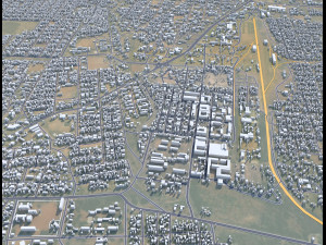 Nyala city Sudan 25km Model 3D