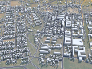 Nyala city Sudan 25km 3D Model