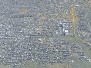 Nyala city Sudan 25km 3D Model