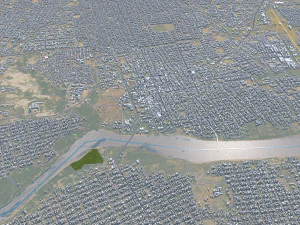 Nyala city Sudan 25km 3D Model