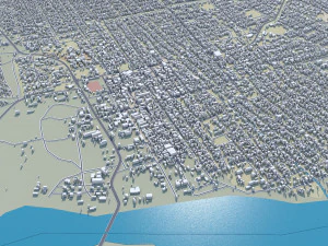 Nyala city Sudan 25km 3D Model