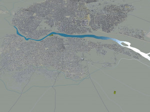 Nyala city Sudan 25km Model 3D