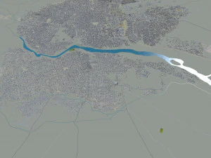 Nyala city Sudan 25km 3D Model