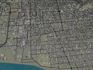 Nyala city Sudan 25km 3D Model