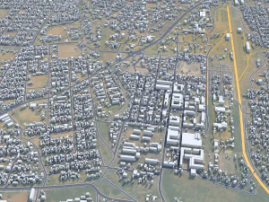 Nyala city Sudan 25km 3D Model