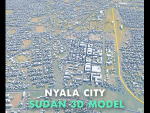 Nyala city Sudan 25km 3D Model