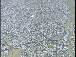 Oko Erin Ilorin city Kwara Nigeria 30km 3D Model
