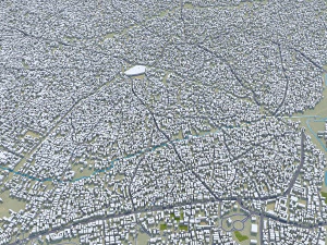 Oko Erin Ilorin city Kwara Nigeria 30km 3D Model