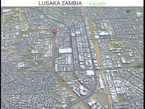 루사카시 잠비아 40km 3D 모델