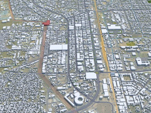 Lusaka city Zambia 40km Modelo 3D