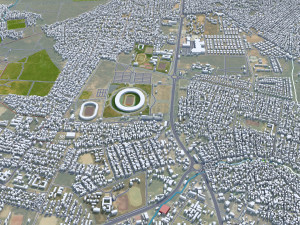 Lusaka city Zambia 40km Modelo 3D