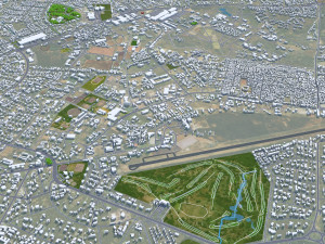 Lusaka city Zambia 40km Modelo 3D