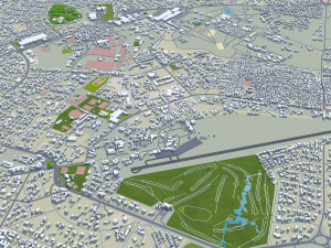 Lusaka city Zambia 40km Modelo 3D