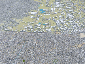 Lusaka city Zambia 40km Modelo 3D
