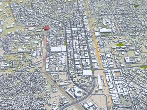 Lusaka city Zambia 40km Modelo 3D