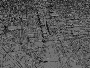 Lusaka city Zambia 40km Modelo 3D