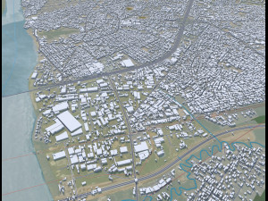 Onitsha city Nigeria 40km 3D मॉडल