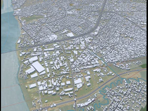 Onitsha city Nigeria 40km 3D Model