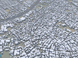 Onitsha city Nigeria 40km 3D Model