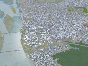 Onitsha city Nigeria 40km 3D मॉडल