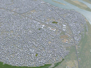 Onitsha city Nigeria 40km 3D Model