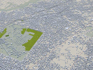 Onitsha city Nigeria 40km 3D Model