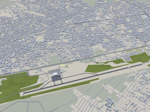 Onitsha city Nigeria 40km 3D Model