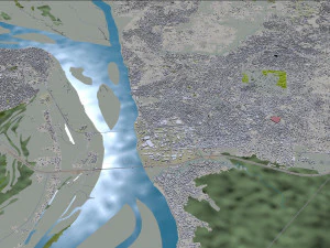 Onitsha city Nigeria 40km 3D Model