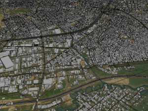 Onitsha city Nigeria 40km 3D मॉडल