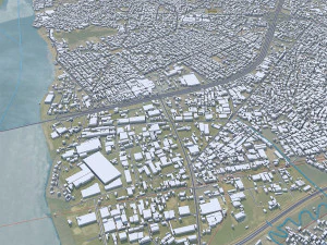 Onitsha city Nigeria 40km 3D Model