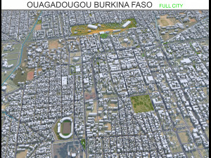 Ouagadougou city Burkina Faso 30km 3D Model