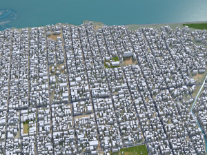 Ouagadougou city Burkina Faso 30km Model 3D