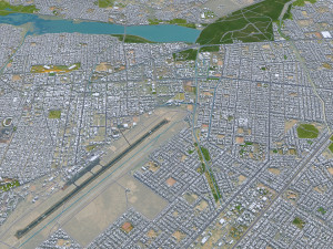 Ouagadougou city Burkina Faso 30km Model 3D